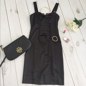EUC Newport News Satin Little Black Dress (LBD)